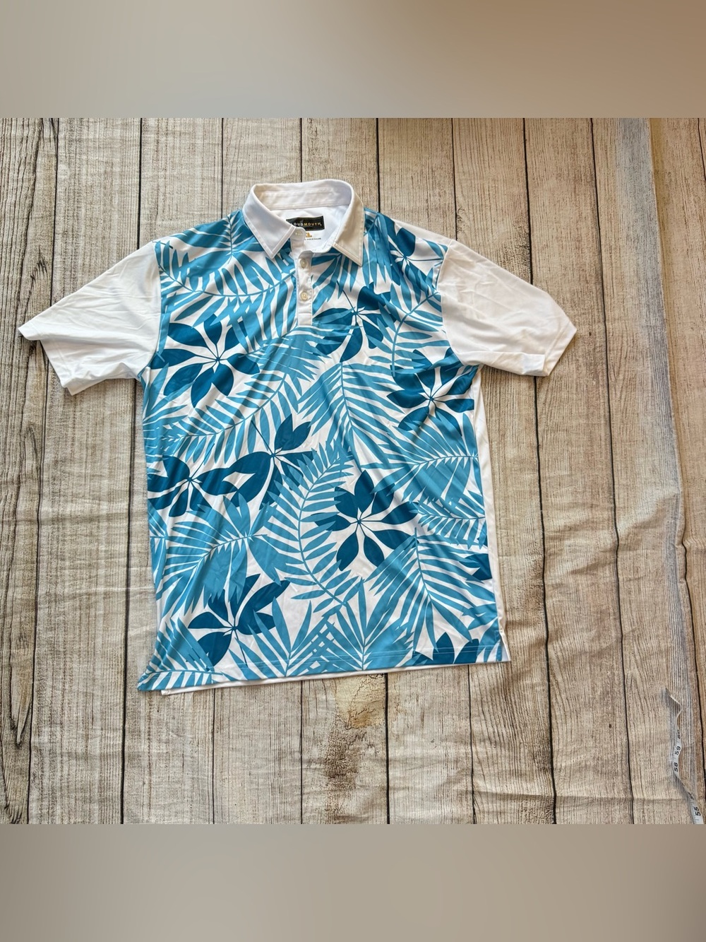 Loudmouth Golf Polo Shirt Men’s XL Aqua Blue Performance Polyester Short Sleeve